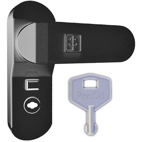 Resim Penkid Pvc Çocuk Emniyet Güvenlik Kilidi Düğmeli Anahtarlı Siyah 