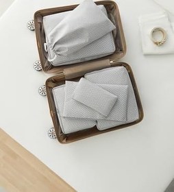 Resim Ocean Home Textile 8'li Gri Balıksırtı Bavul İçi Düzenleyici Set 
