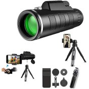 Resim Monoküler Teleskop, 40 X 60 Hd, Yüksek Güç, Tutucu Ve Tripod İle 
