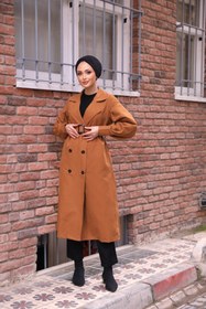 Resim Esre Store Tesettür Trençkot Camel 