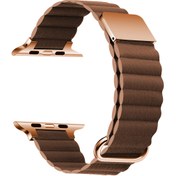 Resim ​​​Watch 38mm Uyumlu KRD-78 PU Deri Kordon Strap Kayış CLO- Kahverengi 