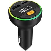 Resim C9 Dijital Ekran Fm Verici Çok Fonksiyonlu Bluetooth Araba Mp3 Çalar Usb Type-c Şarj Cihazı 