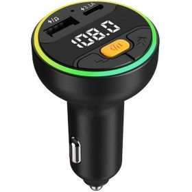 Resim C9 Dijital Ekran Fm Verici Çok Fonksiyonlu Bluetooth Araba Mp3 Çalar Usb Type-c Şarj Cihazı 