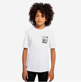 Resim Decathlon Olaian Çocuk Standart Kesim Kısa Kollu Uv Korumalı Tişört - Beyaz/siyah - 100 