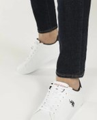 Resim U.S. Polo Assn. Erkek Beyaz Micro Fiber Orjinal Sneaker Spor Ayakkabı 