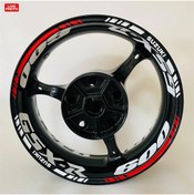 Resim Genel Markalar Gsx-r 600 Kırmızı Beyaz Jant Sticker Etiket Modeli 