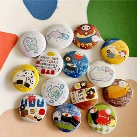 Resim 14 adet Retro Bar, Karikatür El Hesap Kitabı Süsleme, Mini El Hesap Sevimli Rozet 