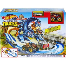 Resim Hot Wheels Monster Trucks Akrep Isırığı Yarış Pisti Gtl33 