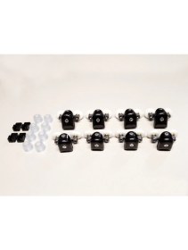 Resim Alucorex Duşakabin Tekerleği Rulman Tekerlek Alt Üst 8 Adet Siyah 