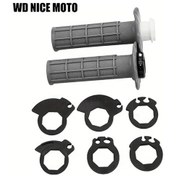 Resim Tongdashop Yamaha Honda Kawasaki Suzukı Ktm 7/8" 22mm Grips Grey Motosiklet Tutamağı 