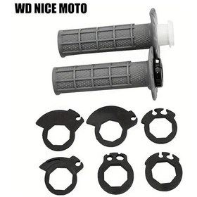 Resim Tongdashop Yamaha Honda Kawasaki Suzukı Ktm 7/8" 22mm Grips Grey Motosiklet Tutamağı 