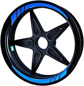 Resim Moto GP Azur Mavi İç Jant Şeridi Sticker 