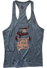 Resim BLUU Unisex Fitness Gym Tank Top Sporcu Atleti Ownhere Gri 