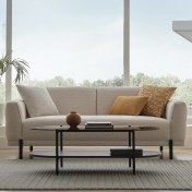 Resim Enza Home Terra 2,5'lu Koltuk, Keten Dokulu - Beyaz 