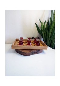 Resim Doğal Ahşap Eskitme Dekoratif Kahve, Çay, Söz, Nişan, Sunum , Servis Tepsisi Eskitme Kahve 