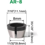 Resim Mingjin Shop 1 Ar-8 Tarzı Ağaç Işleme Yönlendirici Bit Oyma Makinesi Ahşap Freze Kesici Ağaç Işleme Freze Chuck Dönüştürme Seti (Yurt Dışından) 