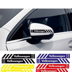 Resim Volkswagen Polo Yan Dikiz Aynası Şerit Sticker Araca Özel 
