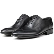 Resim Stylish Hakiki Deri Erkek Oxford Bağcıklı Klasik Ayakkabı 