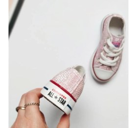 Resim Cg Kids Pembe Simli Içi Yumuşak Taban Şeritli Kız Çocuk Ayakkabı Süper Kalite 
