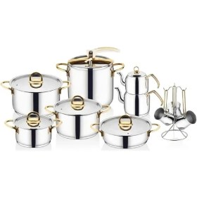 Resim Çelik Sahra 18 Parça Gold Çeyiz Seti 