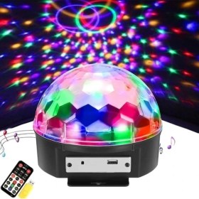 Resim Gaman Sld-93 Renkli LED Disko Topu Sahne Işığı Veren Bluetooth Hoparlör Siyah 
