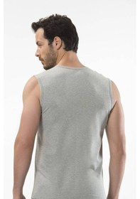 Resim Cacharel Erkek Bisiklet Yaka Spor Atlet Gri 001 