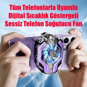 Resim Dexmon Yüksek Kalite Dijital Sıcaklık Göstergeli 3 Kademeli Soğutucu Soğutma Fanı radyatör sessiz Işıklı 