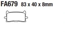 Resim HONDA CB650R CBR650R CRF1100L AFRICA TWIN UYUMLU BREMBO SİNTER FREN BALATASI FA679 