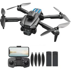 Resim Aırstorr Yetişkinler ve Çocuklar İçin HD Kamera 2 Pili C18S Drone LED Işıklar Optik Akış Sensörlü FPV kamera 