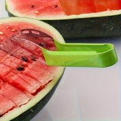 Resim Paslanmaz Çelik ABS Karpuz Kesici Çok Fonksiyonlu Meyve Dilimleyici Pratik Büyük Sebze Doğrayıcı 