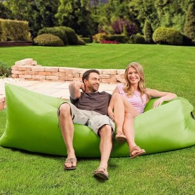 Resim Andoutdoor Pratik Şişme Şezlong-Yeşil 