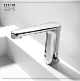 Resim Creavit ES2410 Çift Su Girişli Fotoselli Lavabo Bataryası 