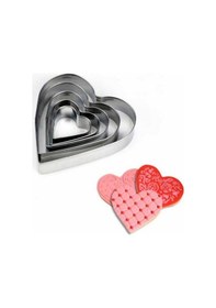 Resim Kurabiye Kalıbı Metal Kalp 5 Parça 