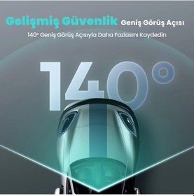 Resim 360+ Botslab HK30 Pro 2K QHD WiFi 140° Geniş Açı Gece Görüşlü Akıllı Araç İçi Kamera 