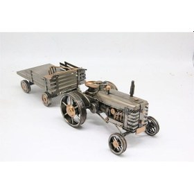 Resim Dekoratif Metal Traktör Römorklu C1603 