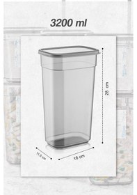 Resim 4 Adet Elina Jumbo Etiketli Dikdörtgen Saklama Kabı - Tablet Deterjan Saklama Kutusu Seti 3200 Ml 
