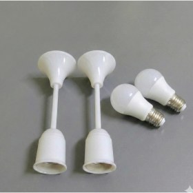 Resim İNWATT Genel 5 Adet Tij Duy + 5 Adet LED Ampul Muhafazalı Porselen Asma Duy 