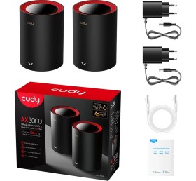 Resim Cudy M3000 2-Pack AX3000MBPS 2.4ghz/5ghz Ap/re/wısp 2.5ge Mu-Mımo Kablosuz 2'li Mesh Wi-Fi 6 Sistemi 
