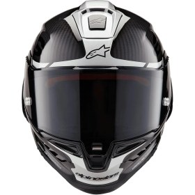 Resim Alpinestars Supertech R10 Carbon Element Spor Motosiklet Kaskı Siyah Gümüş 