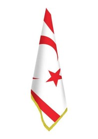 Resim Kuzey Kıbrıs Türk Cumhuriyeti Bayrak - Ofis-makam-toplantı Odaları - Saçaklı Makam Bayrağı 1 
