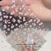 Resim 5D Kabartmalı Kiraz Çiçeği Tırnak Stickerları - Kendinden Yapışkanlı Bahar Çiçekli Tırnak Süslemeleri, Pembe & Beyaz Sakura Tasarımlı Glitter Vurgulu DIY Manikürler, Düğünler ve Partiler için | Mat Bitişli, Tek Kullanımlık Tırnak Sanatı Aksesuarları, Parti Aksesuarları 