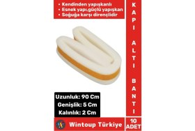 Resim Yüksek Kaliteli Kendinden Yapışkanlı Kapı Altı Eşik Bantı Soğuk Koruyucu Isı Yalıtım Süngeri 10 Adet 
