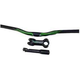 Resim Trazona Bisiklet Gidon Seti 3 Renk Alümiyum 68-62 Cm Direksi . 62 Cm-Mavi 