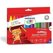 Resim Pensan Keçeli Boya Kalemi Kidz Jumbo Yıkanabilir 12 Renk 99040 