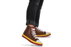 Resim Kiko Kids Pant Günlük Bağcıklı Fermuarlı Erkek Çocuk Spor Ayakkabı Kahverengi 
