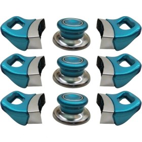 Resim Sultanoğlu Tencere Tava Sahan Kulp ve Kapak Kulpu Yasemin Turkuaz 3 Set 