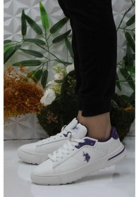 Resim U.s. Polo Assn. Mango Wmn Kırık Beyaz Mor Sneaker Kadın Ayakkabı 001 