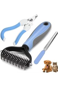 Resim Hype Store 3'lü Evcil Hayvan Bakım Seti Kıtık Açıcı Tarak Tırnak Makası ve Törpü ile Komple Bakım 