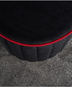 Resim Favora Lindy Puf - Siyah Siyah 