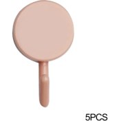 Resim GongtuShop C-5pcs Pembe Tarzı Duvara Monte Organizatör Saklama Kutusu Uzaktan Kumandaya Monte Cep Telefonu Fişi Duvar Tutucu Şarj Çok Işlevli Kanca Tutucu Standı (Yurt Dışından) 
